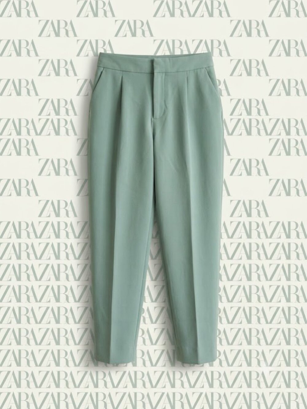 STRAIGHT TROUSERS WITH SEAM DETAIL - S